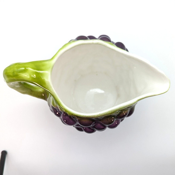 Vintage Pier 1 Majolica Grape Vine Pitcher 3D Made in Italy - Picture 8 of 12